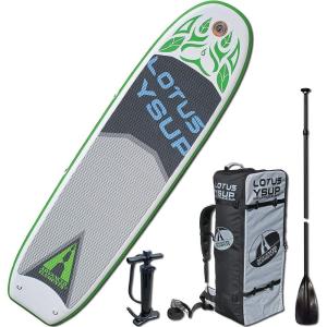 imageADVANCED ELEMENTS Lotus Yoga Inflatable Stand Up Paddle Board ampamp Pump White 10ft AE1062G