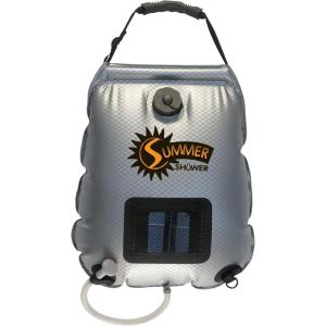 imageADVANCED ELEMENTS  Summer ShowerSolar Shower  Different Capacity  Shower Head  Reflective Mirror  Fill Valve  Black or Silver5 Gallon